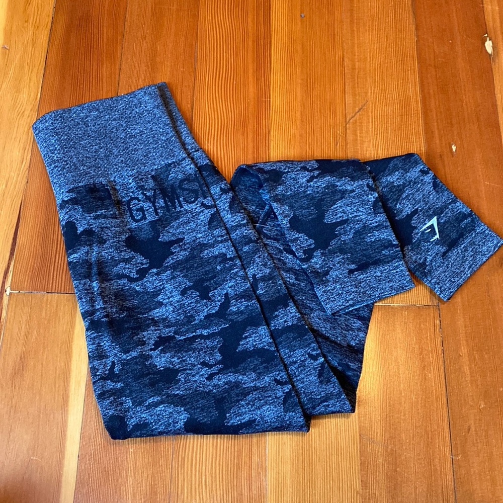 Gymshark Camo Leggings Size S Black Camo
